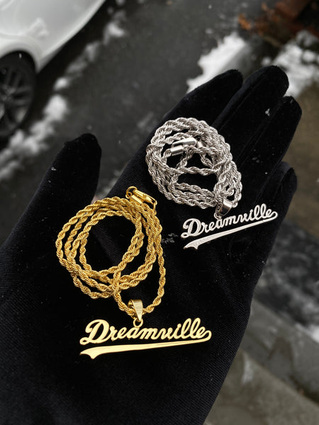 JCOLE DREAMVILLE SCRIPT NECKLACE