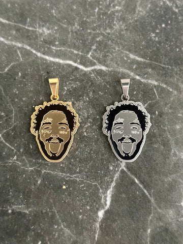 POST MALONE FACE NECKLACE