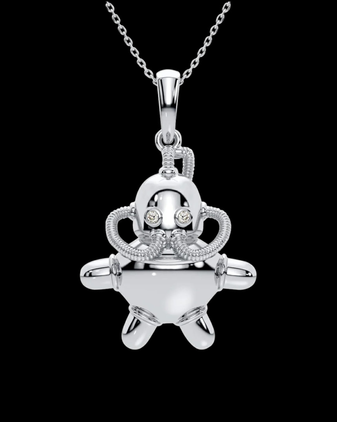 MAC MILLER 3D SWIMMING SCUBA DIVER ROBOT NECKLACE 2.0