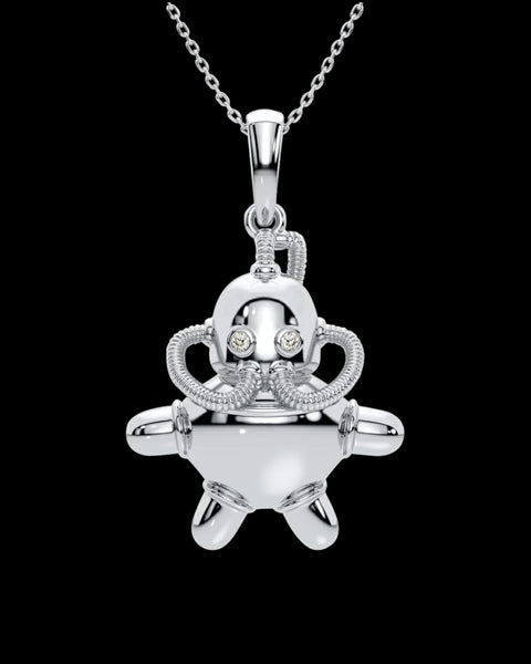 MAC MILLER 3D SWIMMING SCUBA DIVER ROBOT NECKLACE 2.0